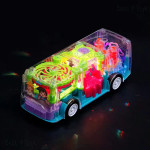 Transparent Gear BUS Toy with Lights And Music