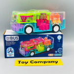 Transparent Gear BUS Toy with Lights And Music