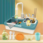 31pcs/ Set Children‘s Play House Trendy Dishwasher Electric Circulating Water Faucet Simulation Kitchen Utensils For Children Kids