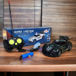 Rechargeable Radio Control Road Master With Light Smoke Spray Black (338-29A)