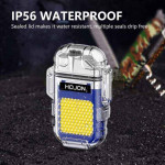 Waterproof Rechargeable Electric ARC Plasma Lighter with Flashlight