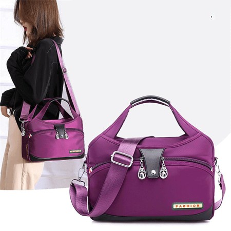 High Quality Large Capacity Waterproof Anti-Theft Fashion Lades Bag (Parple)