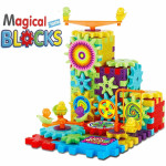 FunBlast Magical Blocks - Magical Building Blocks 3D Magic Play Stacking Set DIY for Brain Development Educational Logo City 101 Pcs