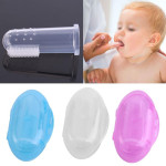 Silicon baby finger toothbrush with cover