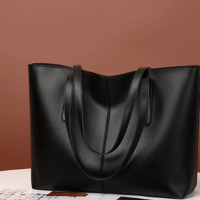 Fashion Simple Shoulder Tote Bag ( Black )