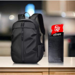 (Moneybag Free ) Waterproof Multi-Functional Laptop Backpack Black