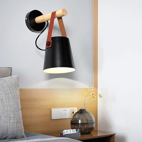 Wall Light Modern Wooden Leather Decorative Led Wall Lamps -L3054-N