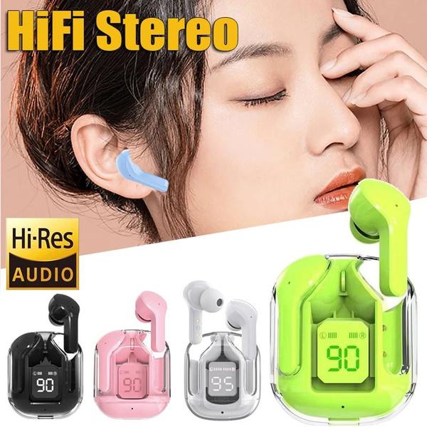 TWS Transparent Wireless Bluetooth 5.3 Earbuds with Transparent Cover Handfree Call Headset HiFi Stereo Sound Headphones in-ear Noise Cancelling Earphones